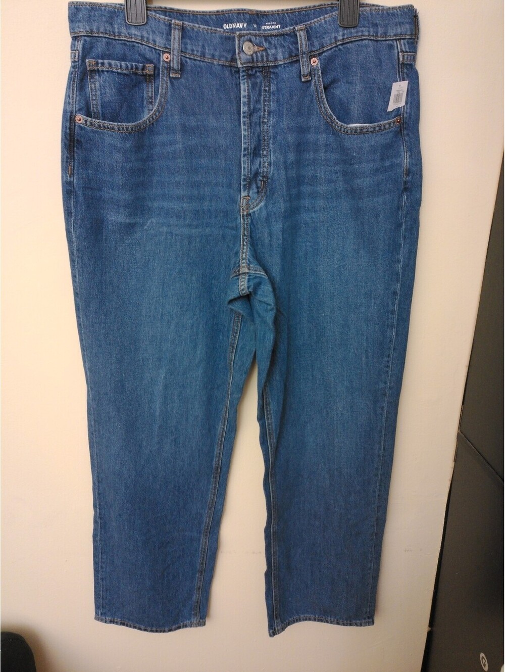 Old Navy Jeans Womens Medium Wash Blue Size 12 Straight Mid Rise NWT